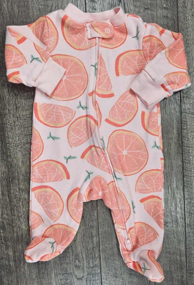 Baby Girl Clothes Just One You Carter's 3 Month Grapefruit Footed Outfit