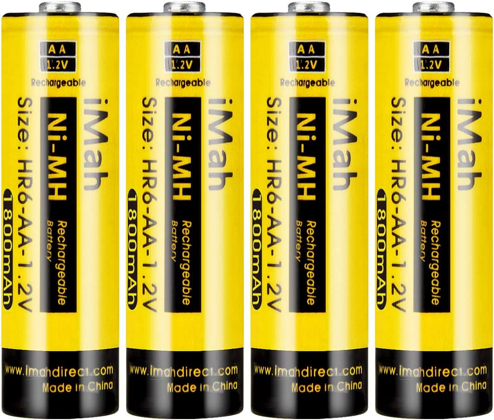 HR6 AA Rechargeable Batteries Ni-Mh 1.2V 1800Mah for Solar Light, Remote Control