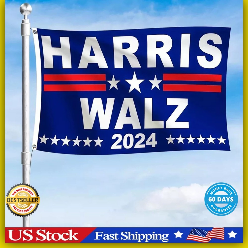 Kamala Harris Tim Walz 2024 Flag Harris for President 3x5 Ft Harris Walz Banner