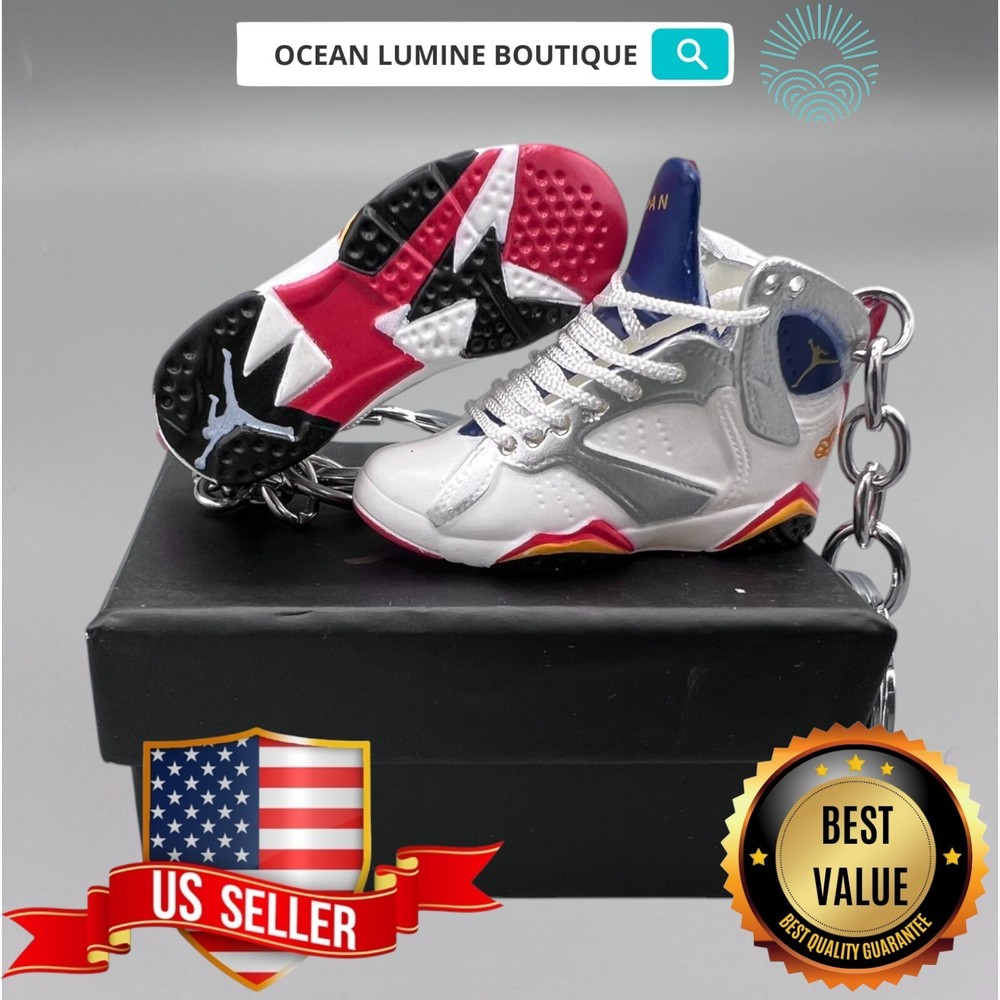 Air Jordan 3D Mini Sneaker Keychain, Shoe Keyring Shoe Box, Display Box Option