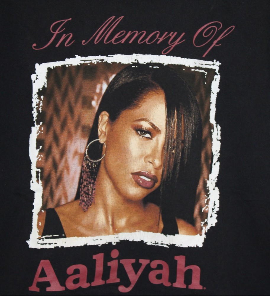 Vintage Aaliyah Memorial Shirt In Memory Graphic Tee Men’s L Licensed 2001-image