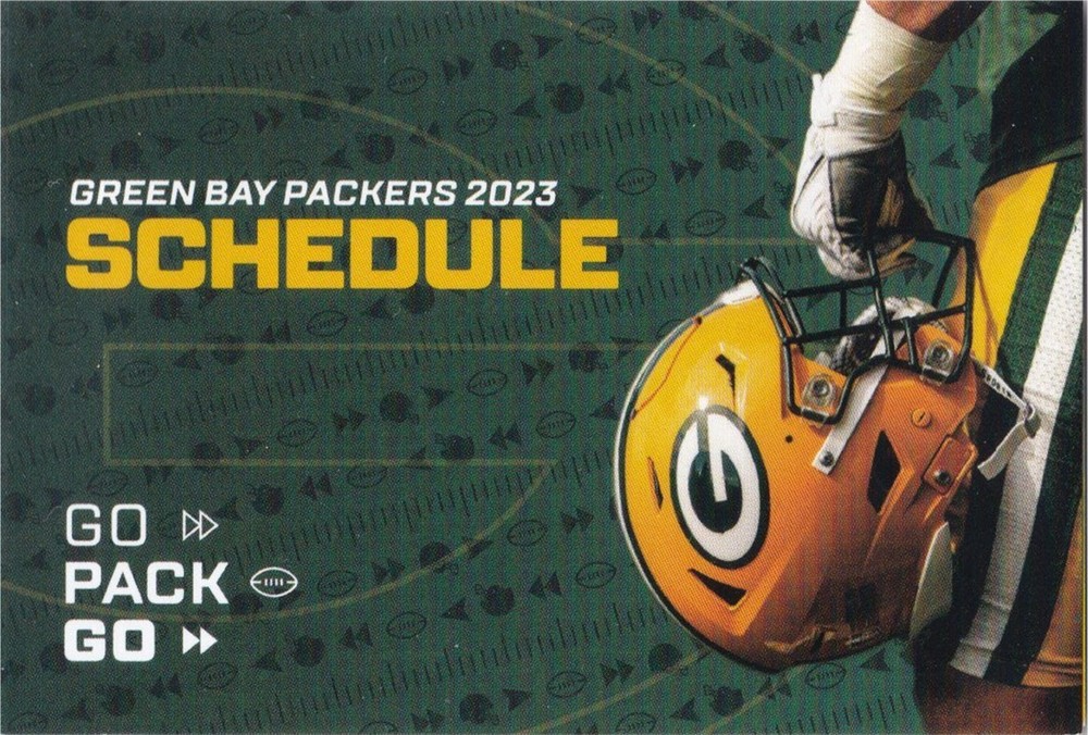 2023 Green Bay Packers NFL Football Pocket Schedule- Team