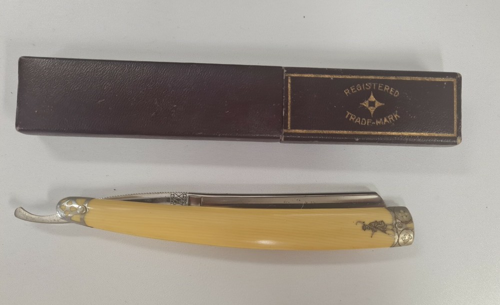 Vintage RICHARD ABR. HERDER SOLINGEN GERMANY Straight Razor Shaving-image