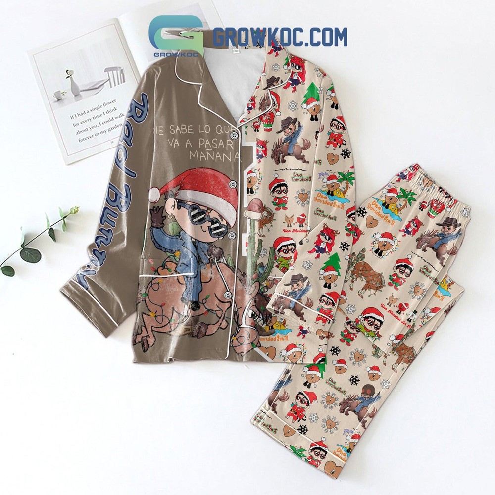 Bad Bunny Una Navidad Sin Ti Holiday Pajama Set for Fans