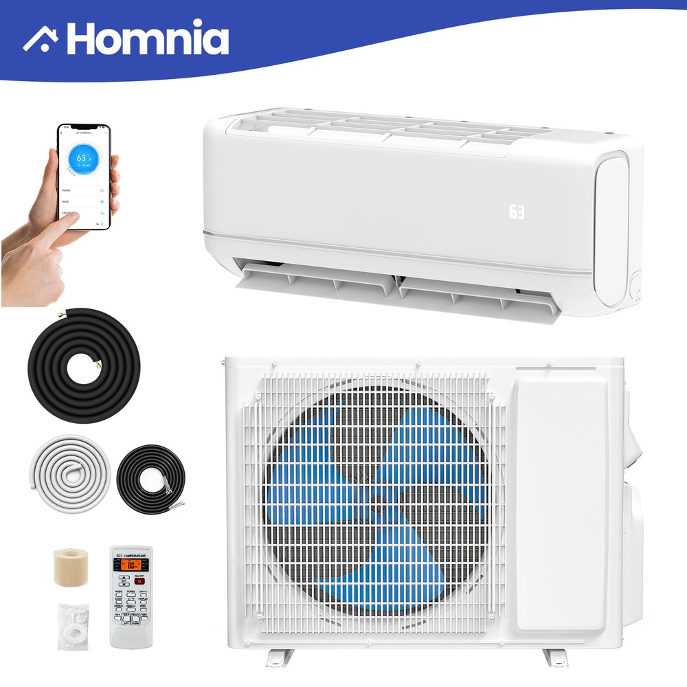 12000 BTU Mini Split Air Conditioner Heat Pump System Ductless Wifi 220V SEER21