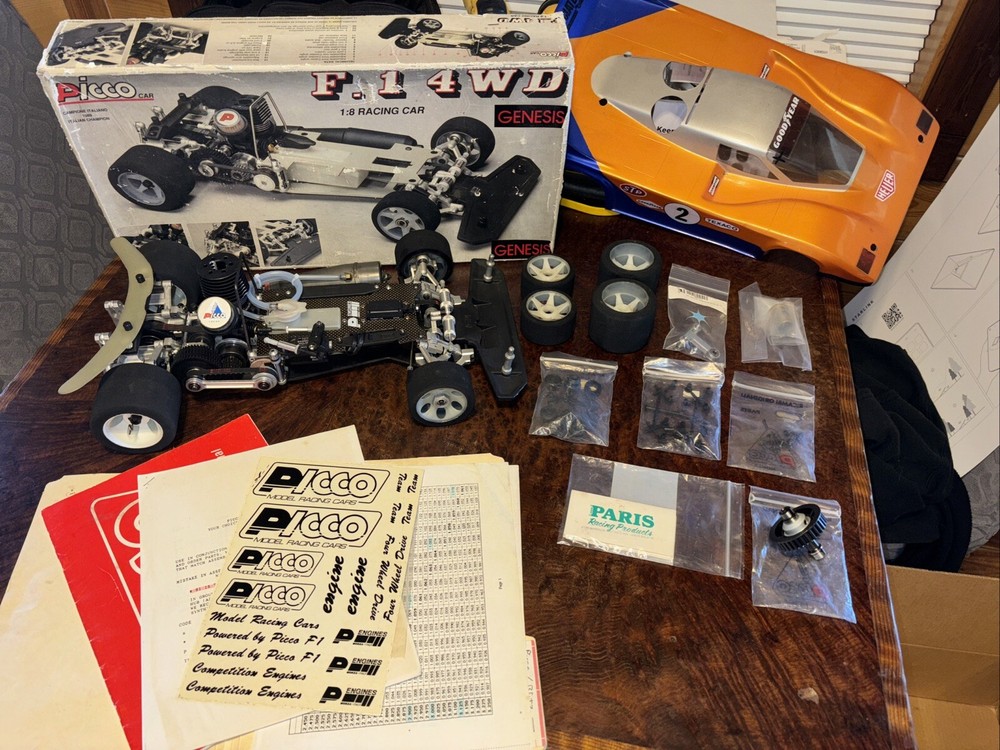 Vintage RC Ron Paris/Picco Genesis, 3 Speed, Graphite, P5, 1/8 On Road Nitro!!!