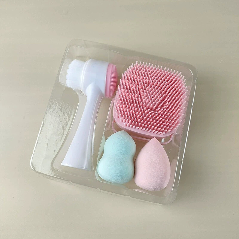 Face wash brush, beauty egg, double-sided silicone facial cleanser, beauty tool