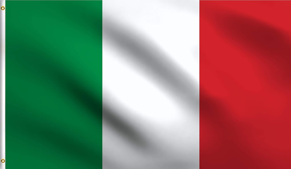 DMSE Italy Italian Flag 2x3 Ft Green White Red 100D Polyester Durable