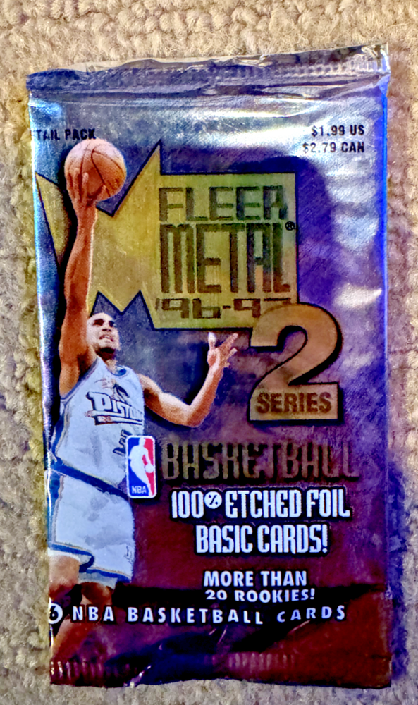 1996-97 Fleer Metal Basketball Series 2 Hobby Pack KOBE BRYANT  MICHAEL JORDAN