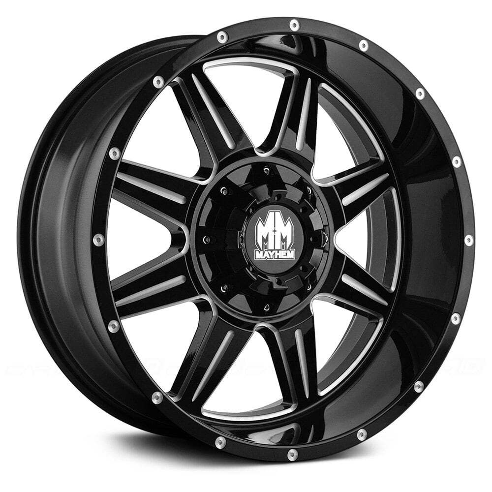 20x9 Mayhem 8100 MONSTIR Wheel Black Single Rim 6x139.7 78.1mm