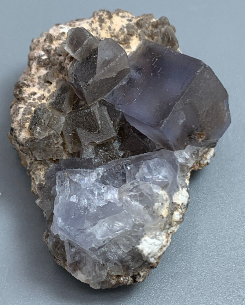 33g Natural Dark Purple Fluorite Crystal Specimen from Pakistan