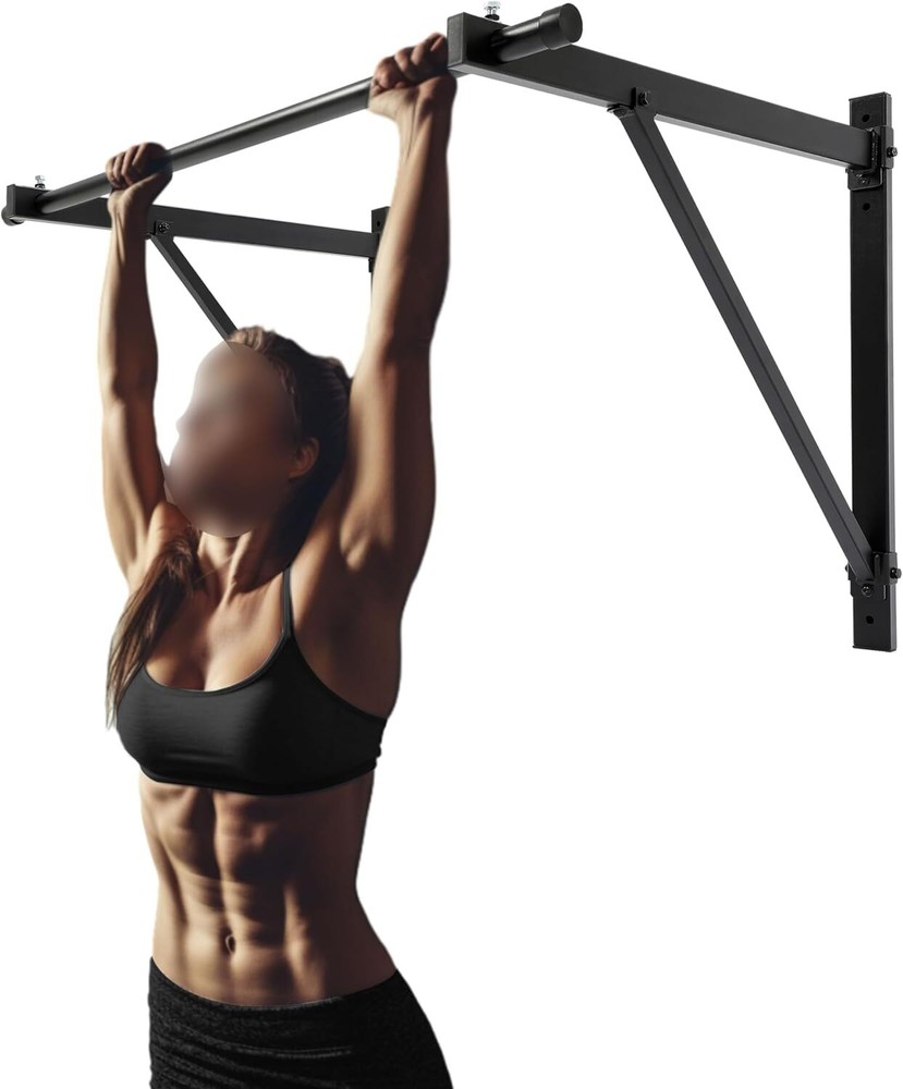 Wall Mounted Chin Pull Up Bar Gym Workout Training Fitness Pro Mount Heavy Duty.