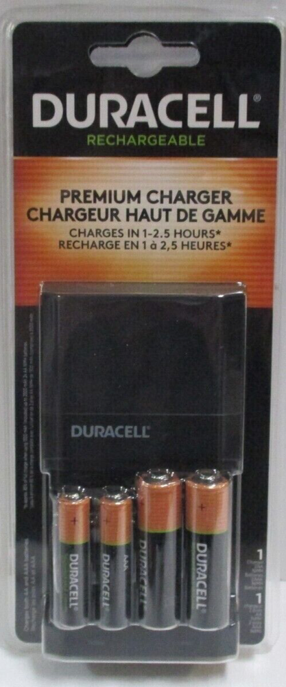 DURACELL Ni-MH Battery Charger w/2 AA/2 AAA Rechargeable Batteries Included NEW