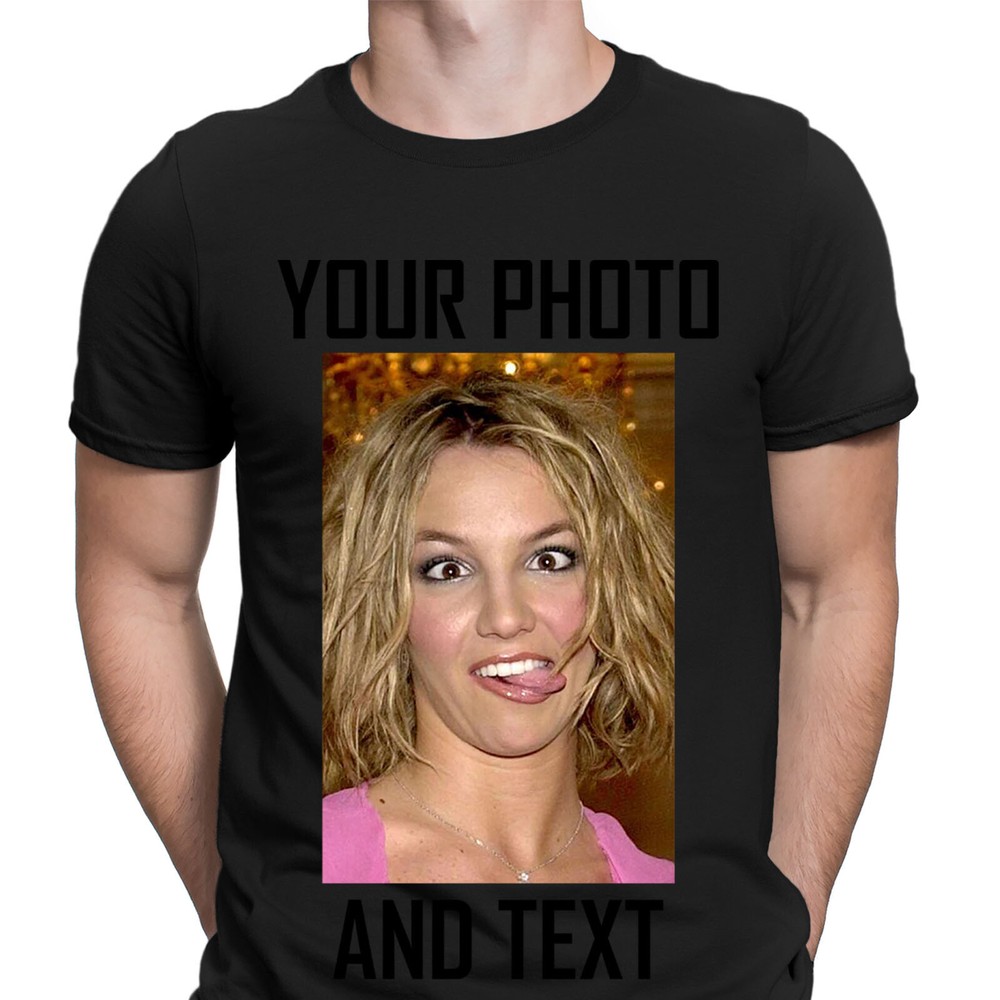 Custom Print T-Shirts for Stag Dos and Birthdays Add Photo and Text Personalised Design #6ED 1T9A5
