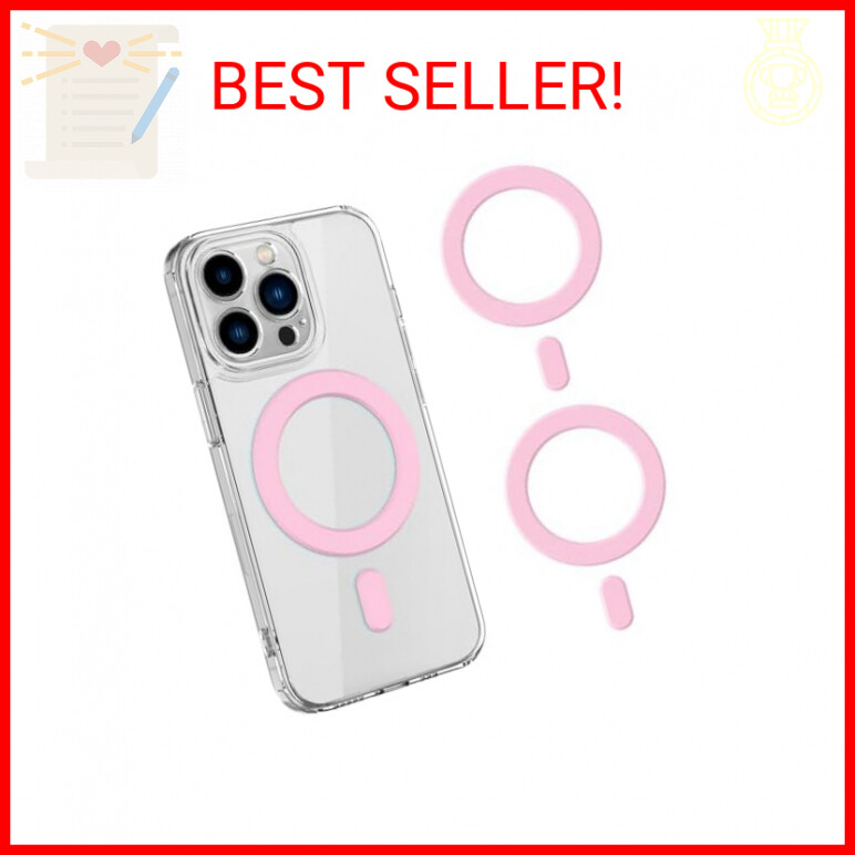 OUTXE Magnetic Sticker Ring, Compatible with Magsafe, 2pack Universal Magnet Ada