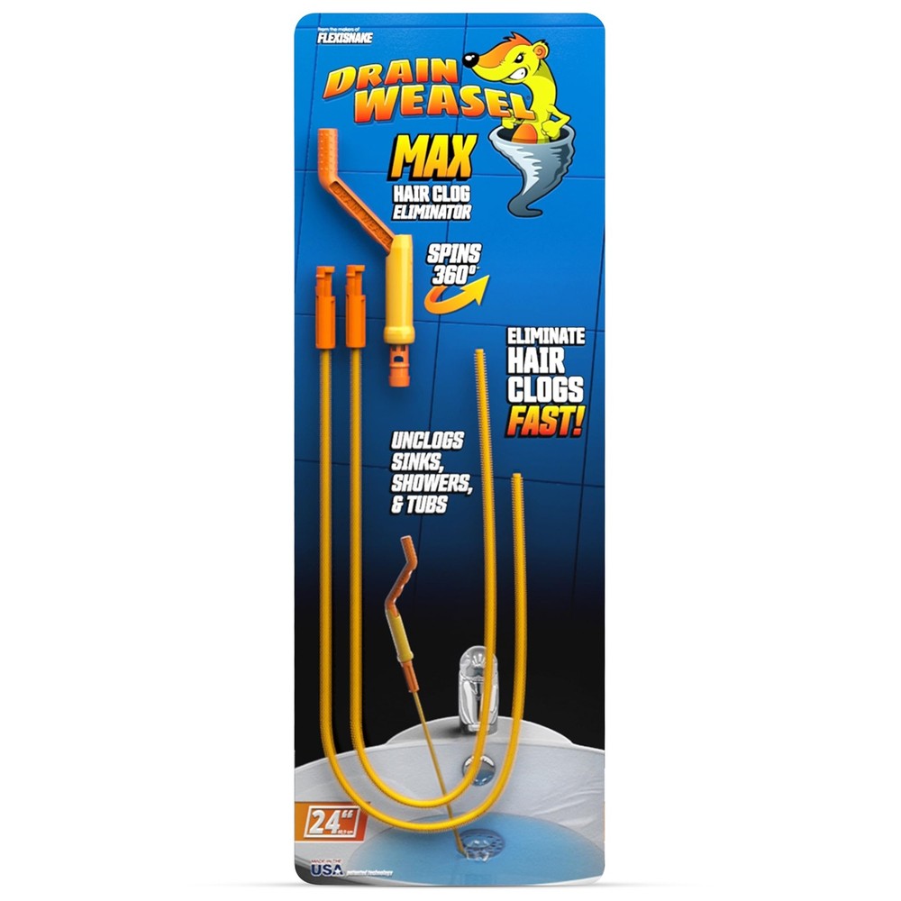 Drain Weasel Sink Snake Clog Remover Tool for Pipes Bathroom Bathtub