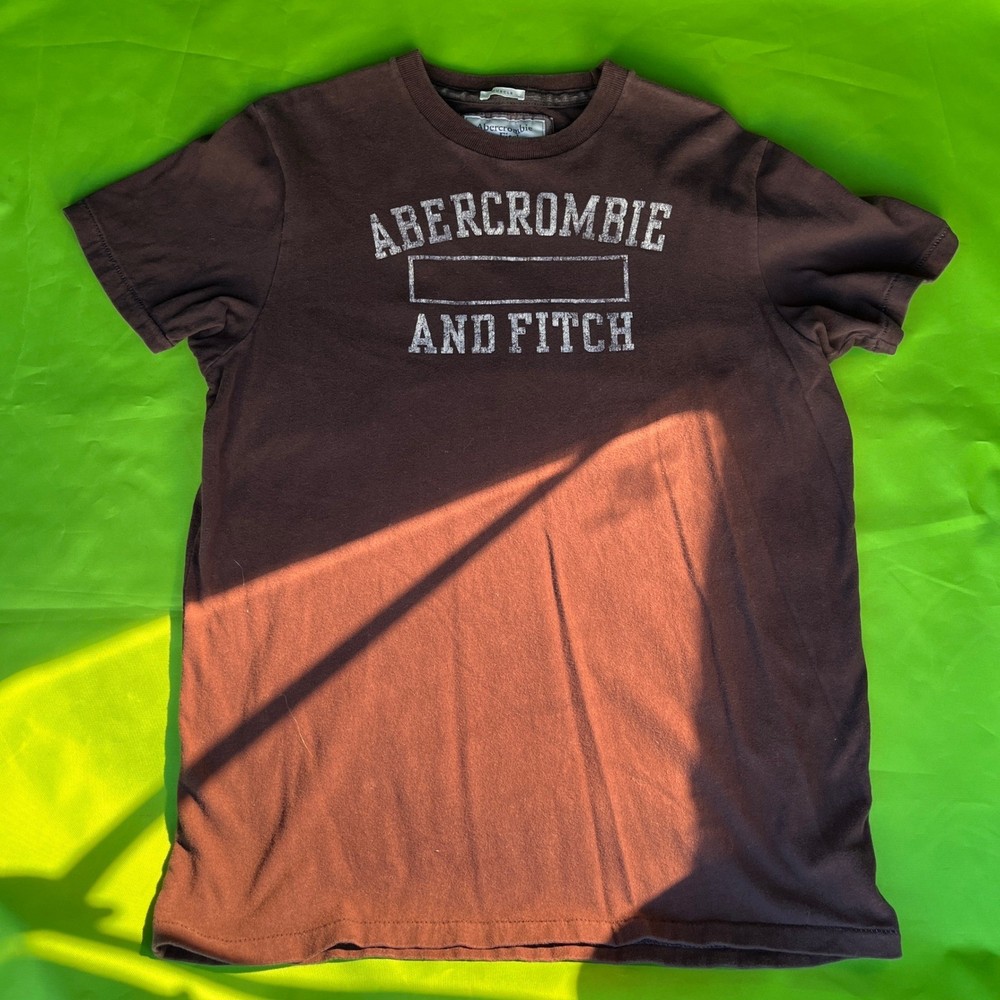 XL Abercrombie Fitch Mens Brown Graphic T Shirt Muscle Tee-image