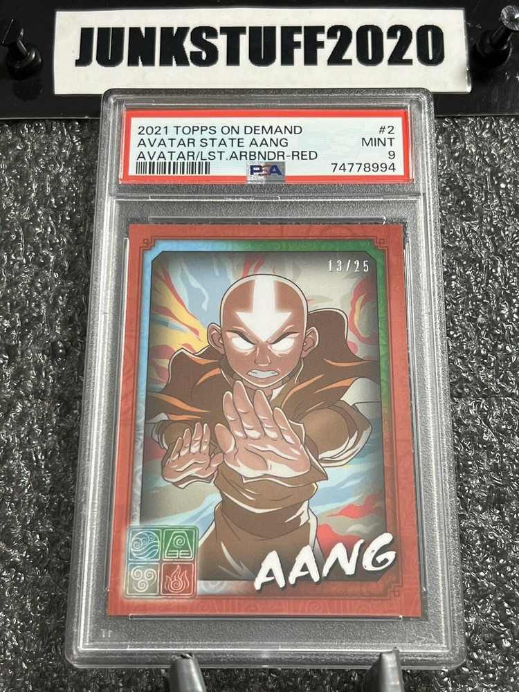 2021 Topps AANG #2 RED 13/25 PSA 9 Mint Avatar The Last Airbender on demand SSP-image