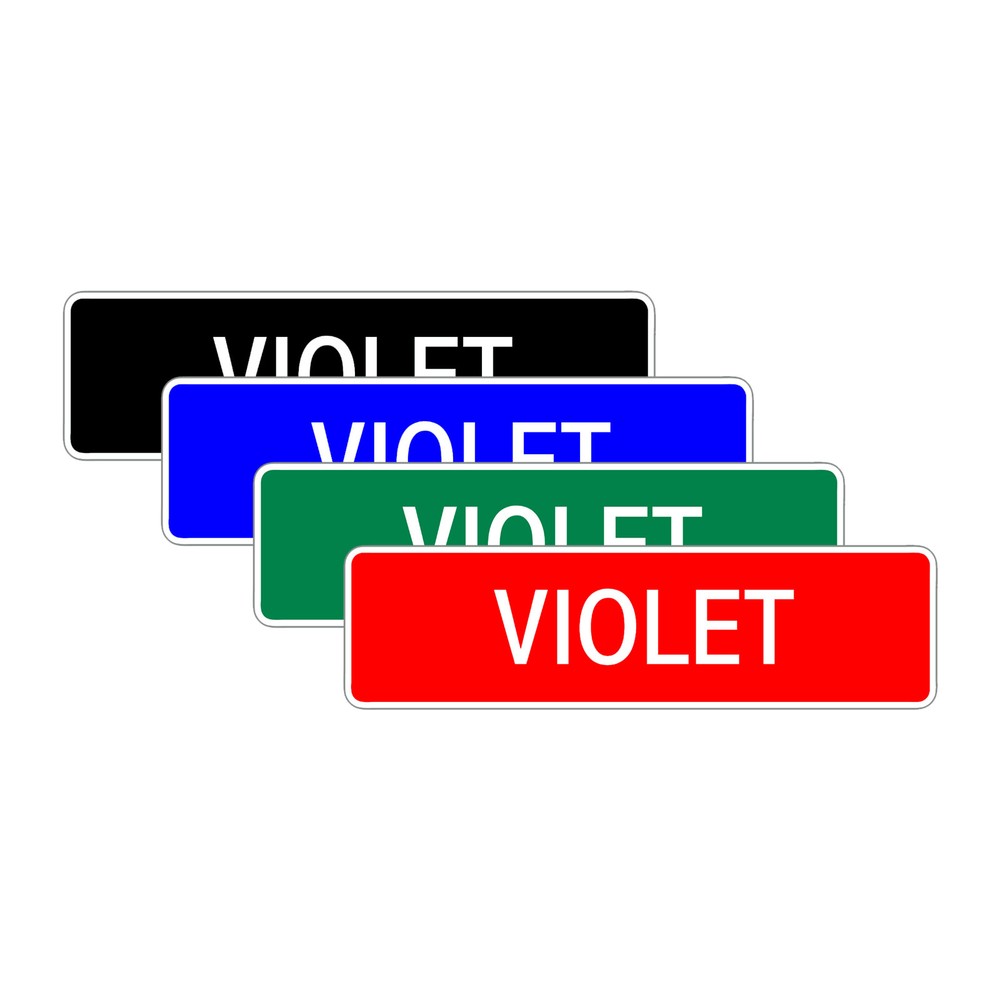 Custom Violet Aluminum Metal Street Sign for Kids Room Wall Décor Gift