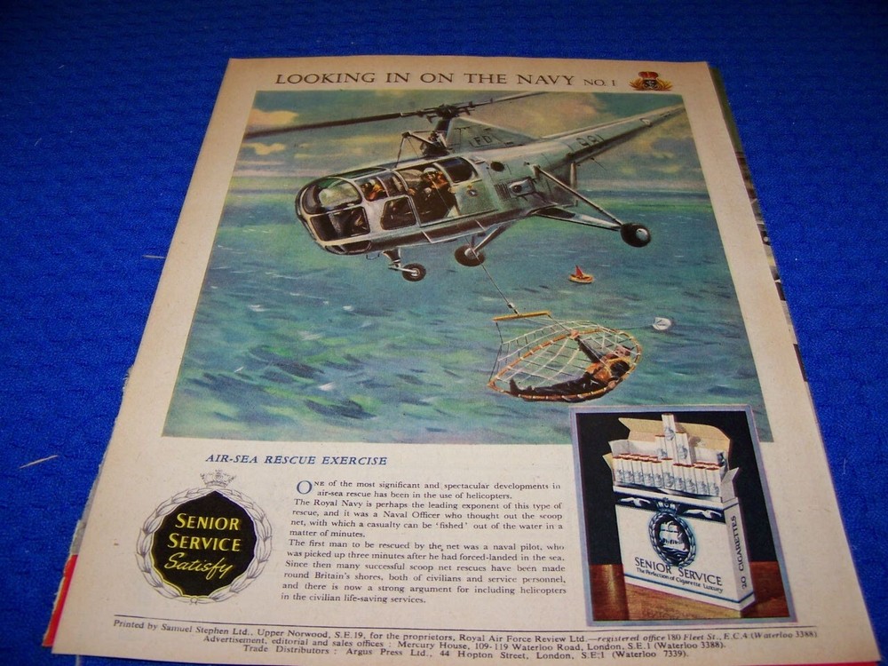 1957 SENIOR SERVICE CIGARETTE 