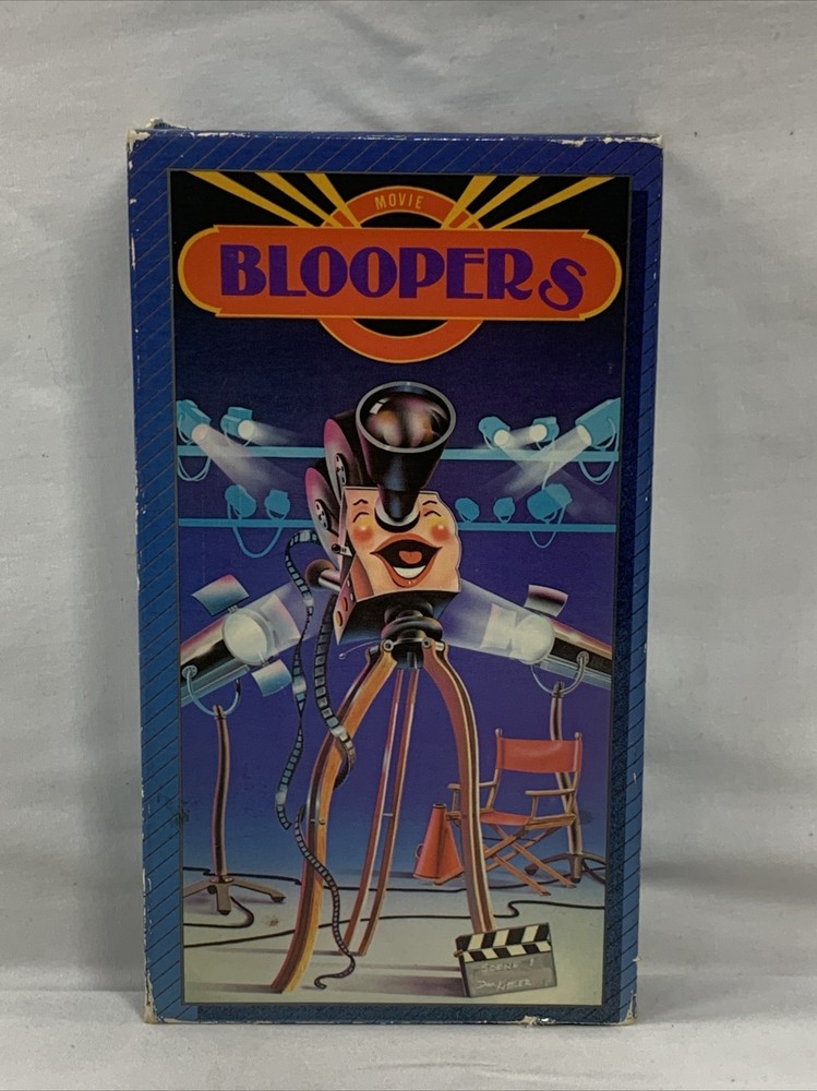 Movie Bloopers VHS Ronald Reagan Abbott Costello Humphrey Bogart Vintage Sealed-image