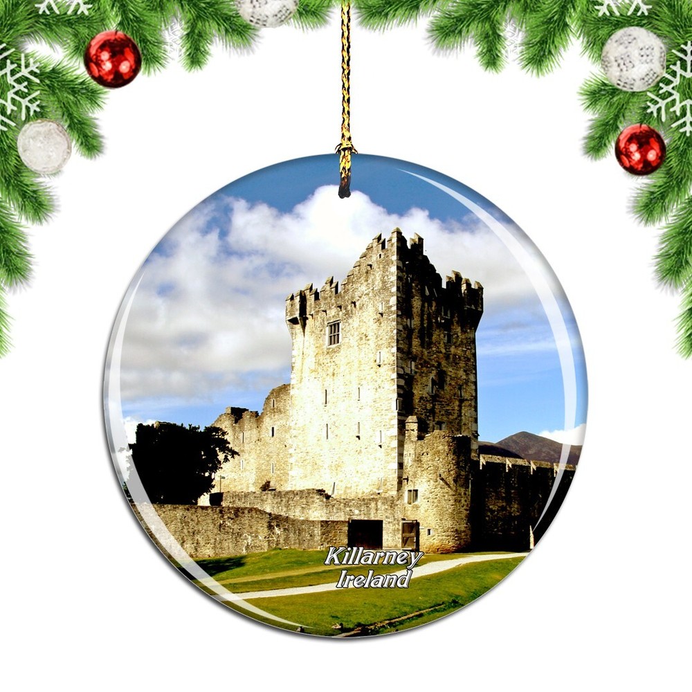 Ross Castle Killarney Ireland Christmas Ornament Travel Souvenir Gift