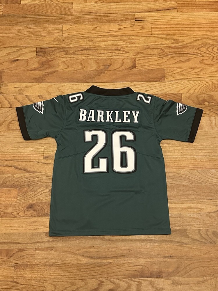 Saquon Barkley #26 Philadelphia Eagles KIDS Jersey Green YOUTH MEDIUM Stitched