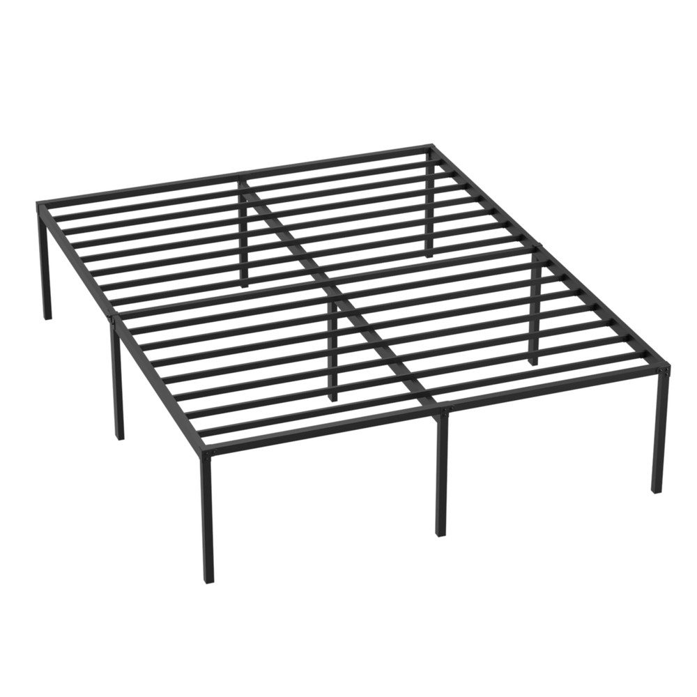 Sync 18 Inch Metal Full Bed Frame No Box Spring Needed, Heavy Duty Bedframe w...