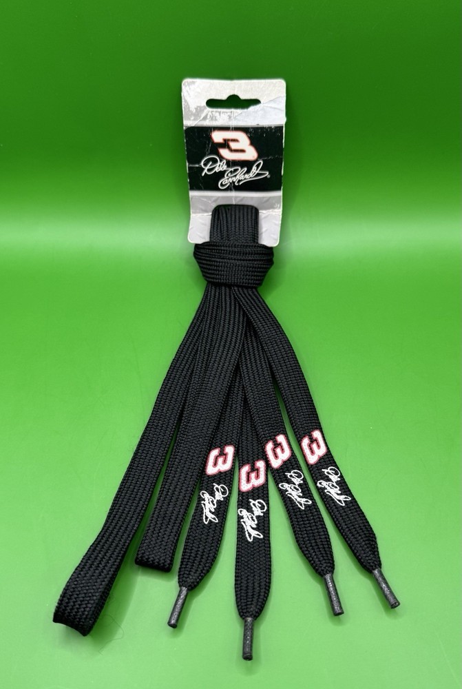 Dale Earnhardt Jr #3 Black NASCAR Race Shoelaces 45 Inch 7-8 Eyelets