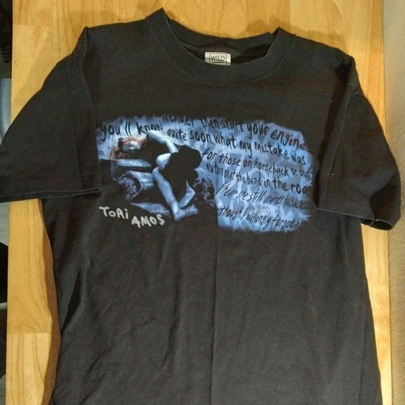 VTG Tori Amos Single Stitch 98 Tour Black Cotton S to 5XL Shirt VK295