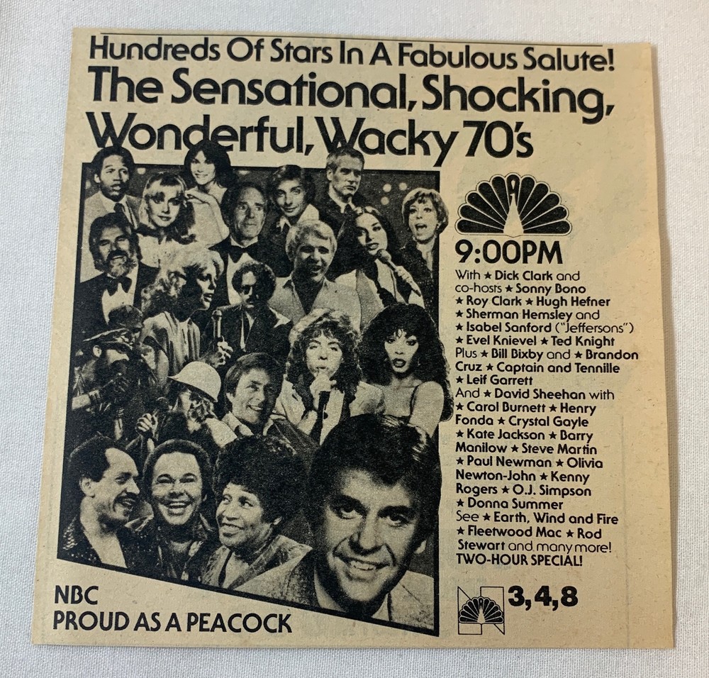 1979 NBC tv special ad ~ SENSATIONAL SHOCKING WONDERFUL WACKY 70'S