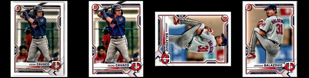 2021 Bowman Prospects Minnesota Twins 4-Card Lot Limited Edition Rare Gem