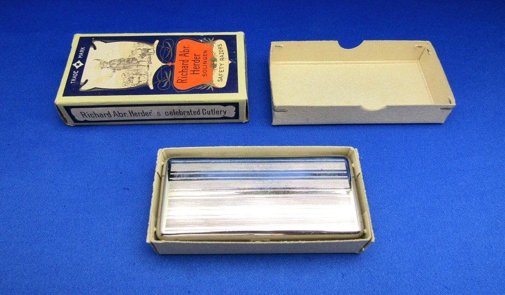 RICHARD ABR.HERDER ANTIQUE Safety Razor Circa 1920's  Made In Germany UNUSED-image