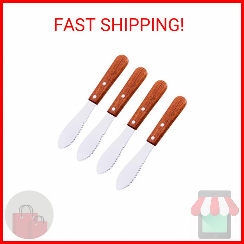 8-Inch Stainless Steel Straight Edge Butter Cheese Spreader Knife by Super Z Outlet