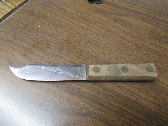 Vintage CASE XX 5700 CHR Walnut Handle Fish Knife