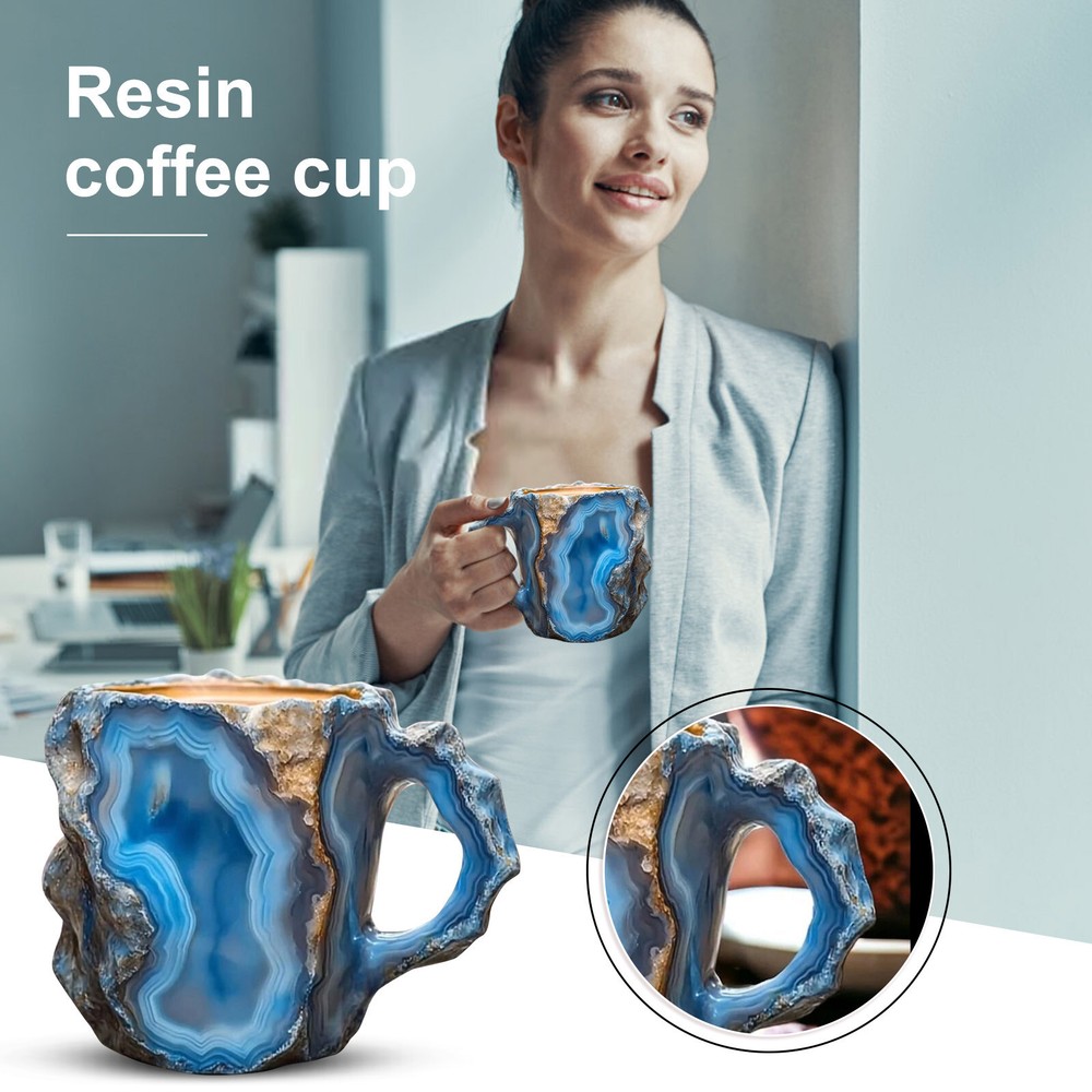 Handmade Mineral Crystal Coffee Cup Elegant Coffee Cup, Translucent Coffee Cup🔥