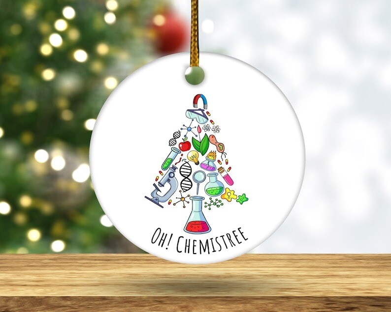 Chemistry Christmas Ornament,Chemistry Ornament, Chemistry Teacher Ornament, ...