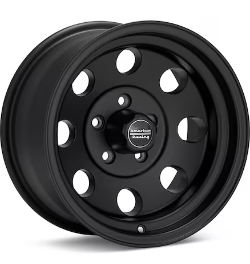 AMERICAN RACING AR172 Baja 15X8 5x120.65 Offset -19 Satin Black (Quantity of 1)