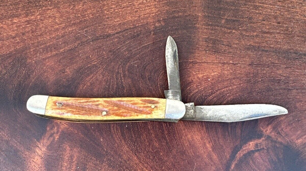 Rare Sabre Japan 5 Folding 2 Blade Pocket Knife Made In Japan Vintage