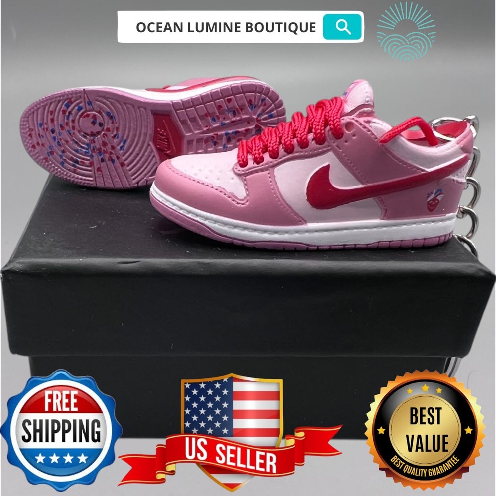 SB DUNK 3D Mini Sneaker Keychain, Jordan Sneaker Collectible, Box Options