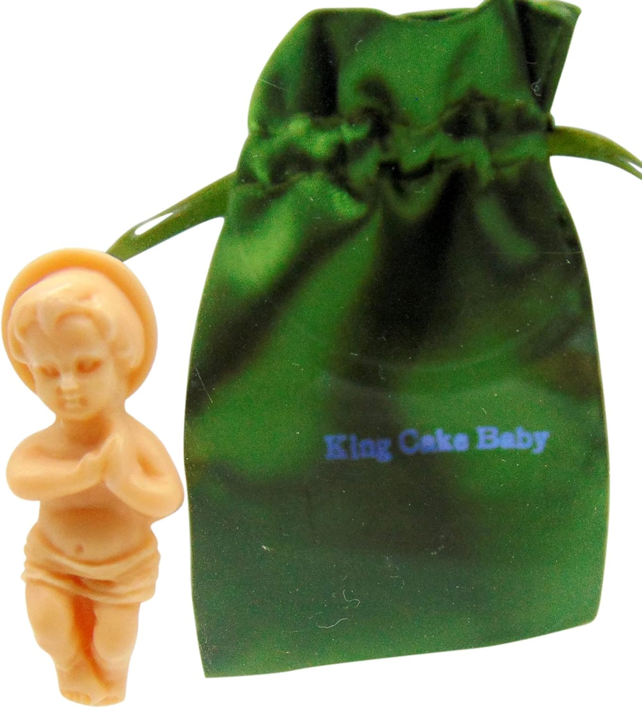 King Cake Baby Jesus Figurine Mardi Gras Mini Figure with Gift Bag