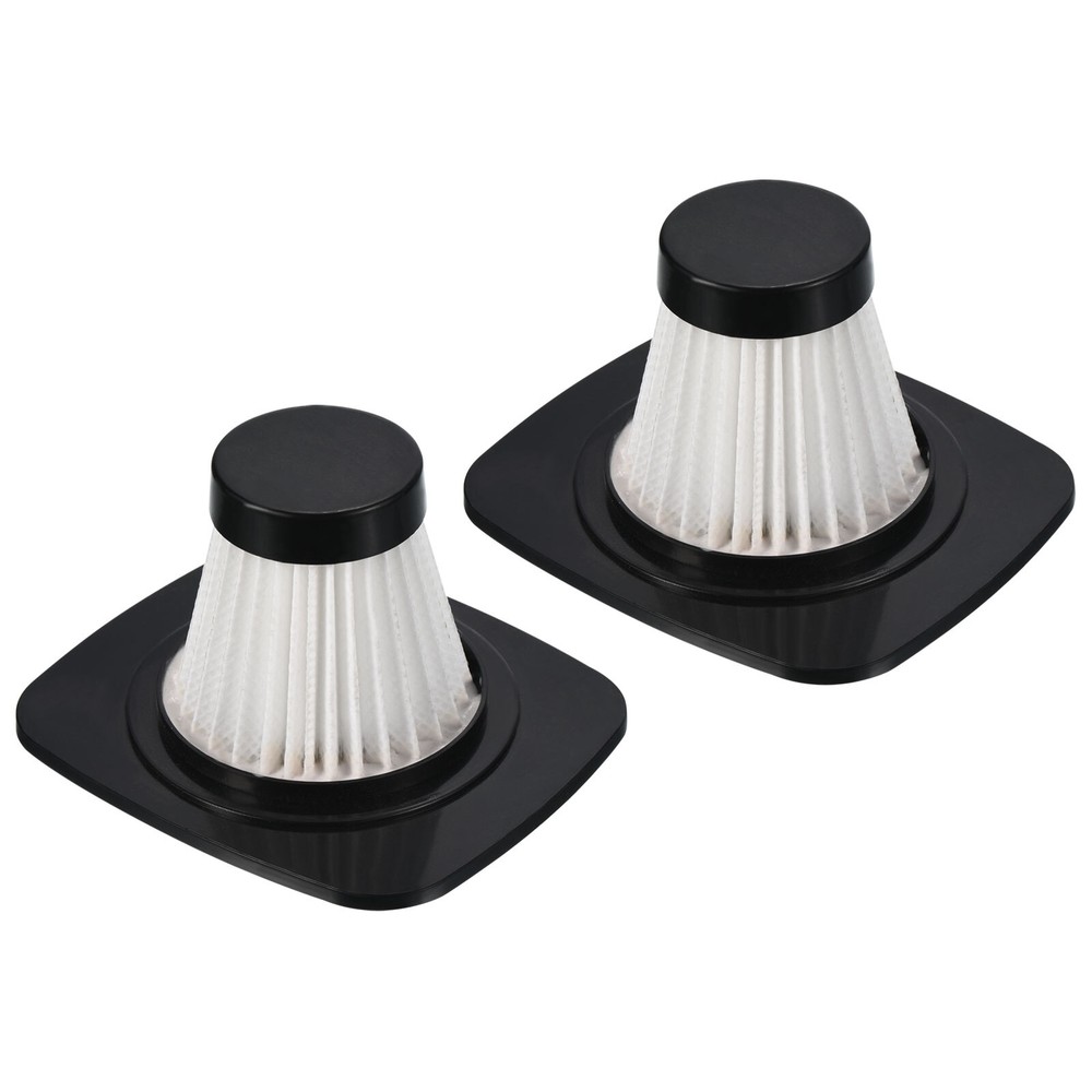2Pcs 3.5x3.1-Inch Vacuum Cleaner Mesh Replacement Filters Black & White