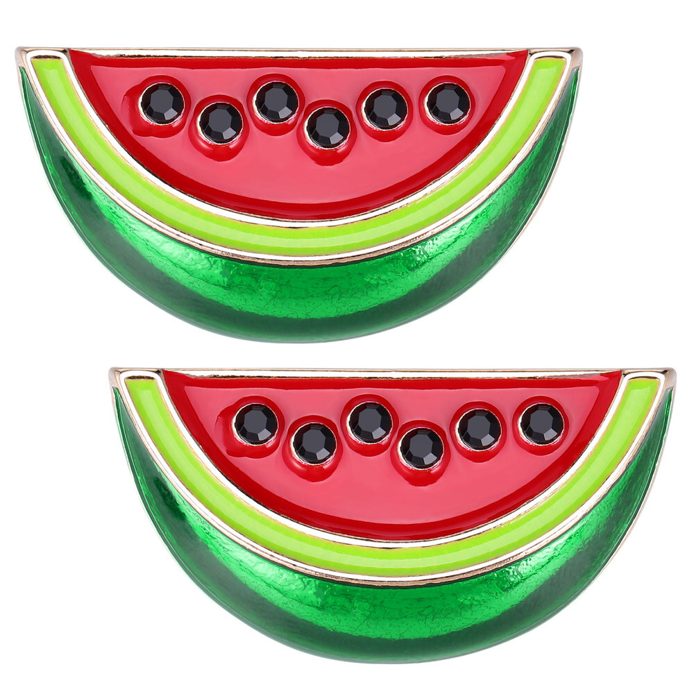 2 Pcs Watermelon Pins Palestine Cute Dress Clips Brooch Man Men and Women