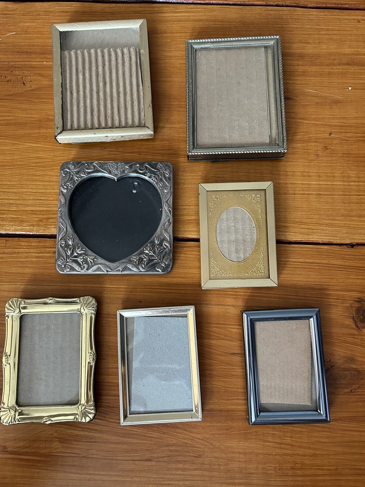 Gold And Silver Tone Set Of Mini Photo Frames