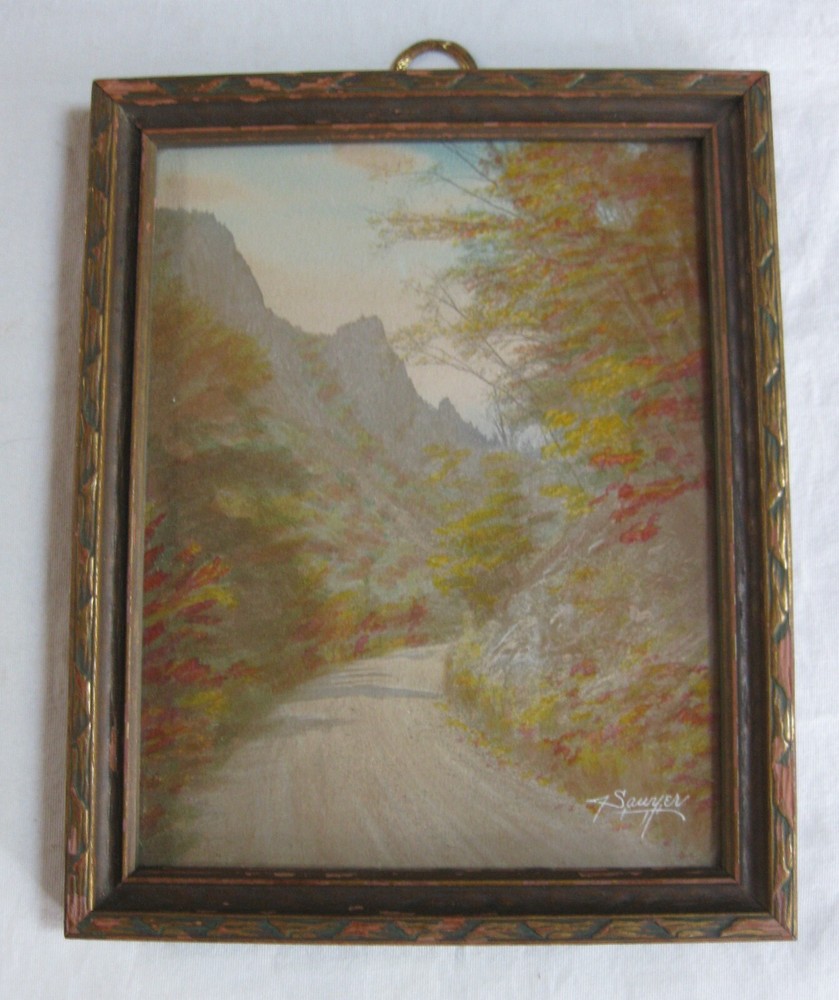 Vintage Charles Sawyer Signed Hand Tinted Photograph ~ Dixville Notch