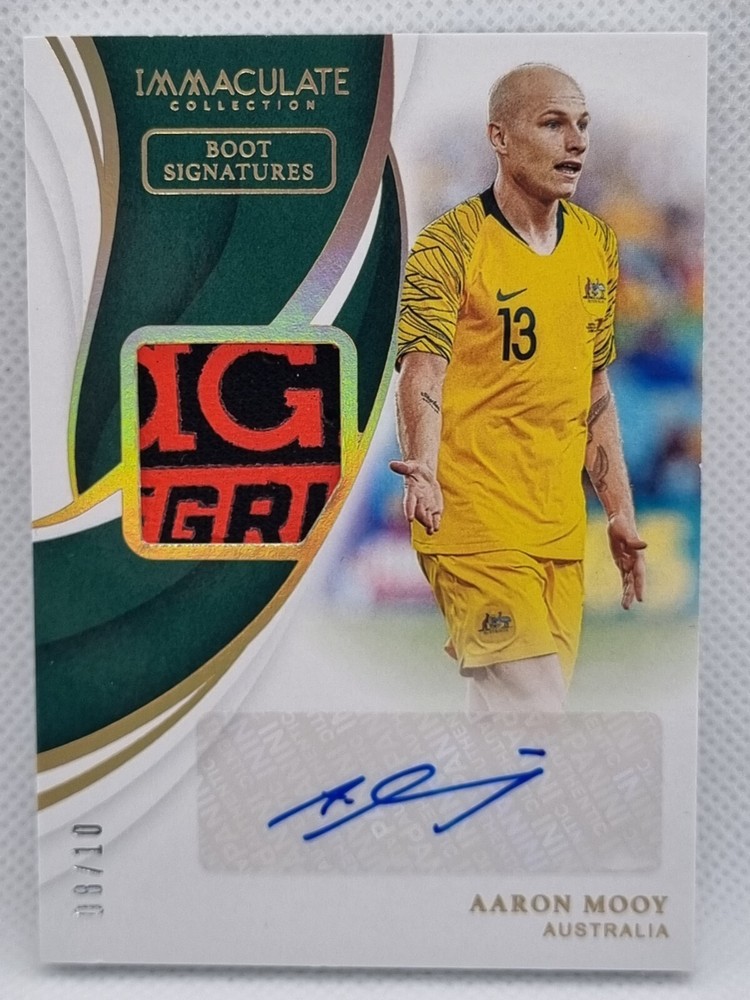 Aaron Mooy 2018-19 Panini Immaculate Autograph Boot Patch Australia Brighton 8/10