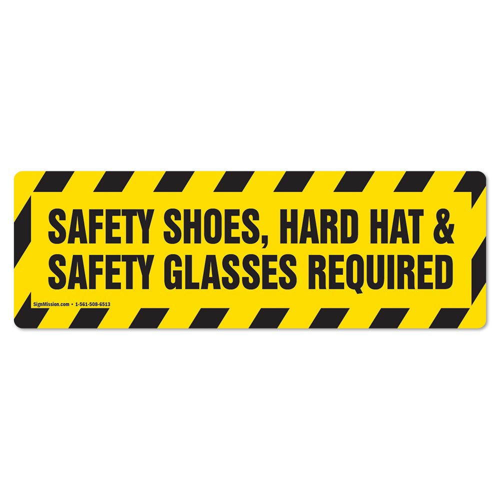Safety Equipment Required Non-Slip Floor Marker | 6 Pack of 6