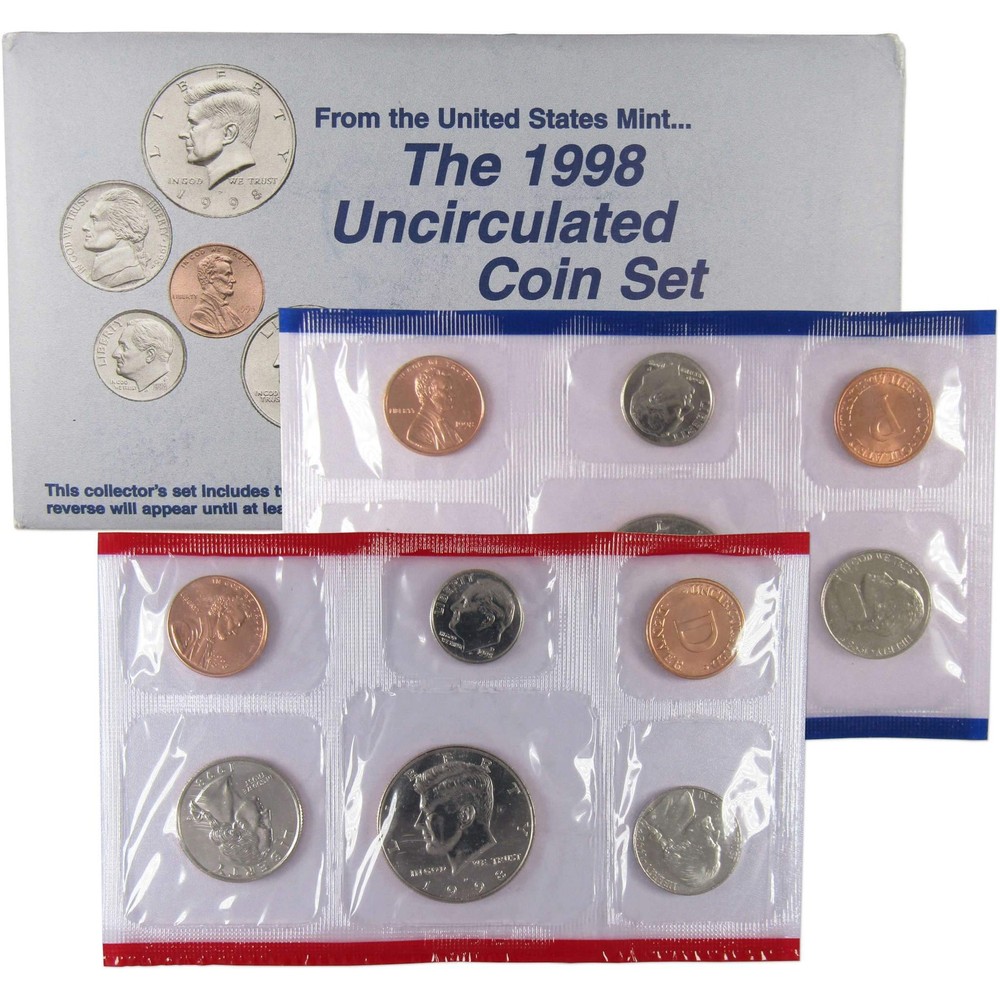 1998 Uncirculated Coin Set U.S Mint Original Government Packaging OGP