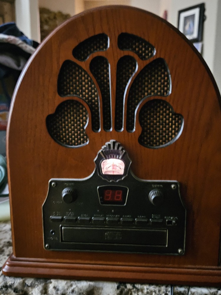 Crosley CR32CD Cathedral Retro Vintage TableTop Radio w/ CD Player