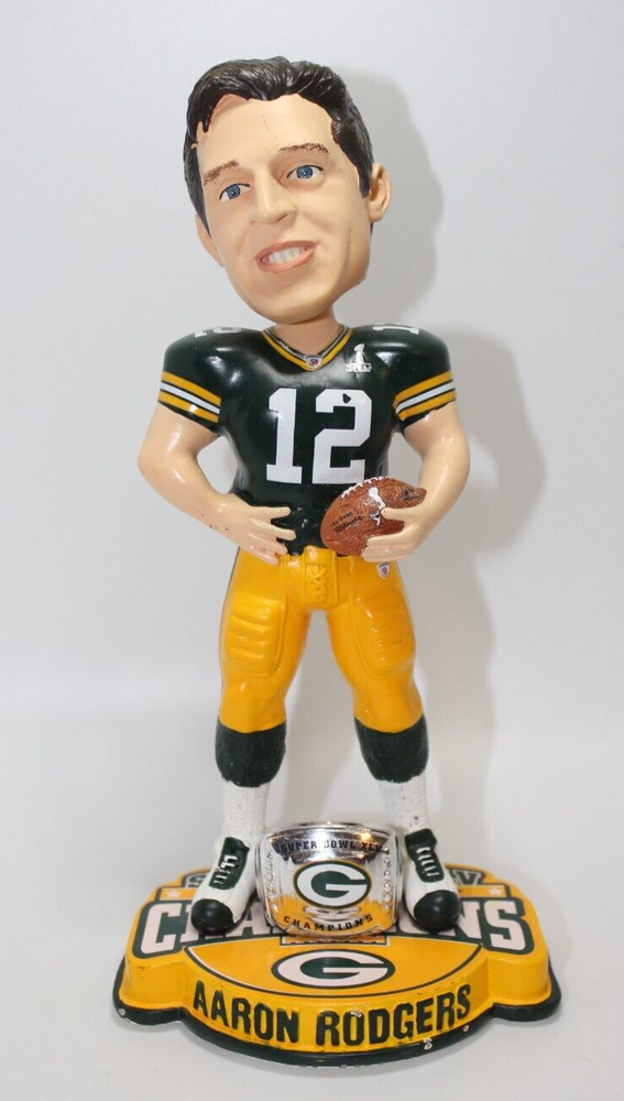 Aaron Rodgers Super Bowl XLV Champions Bobblehead Green Bay Packers NFL-image